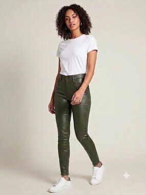 Kut From The Kloth Fab Ab Mia Skinny coated Jeans Loden Green Size 4